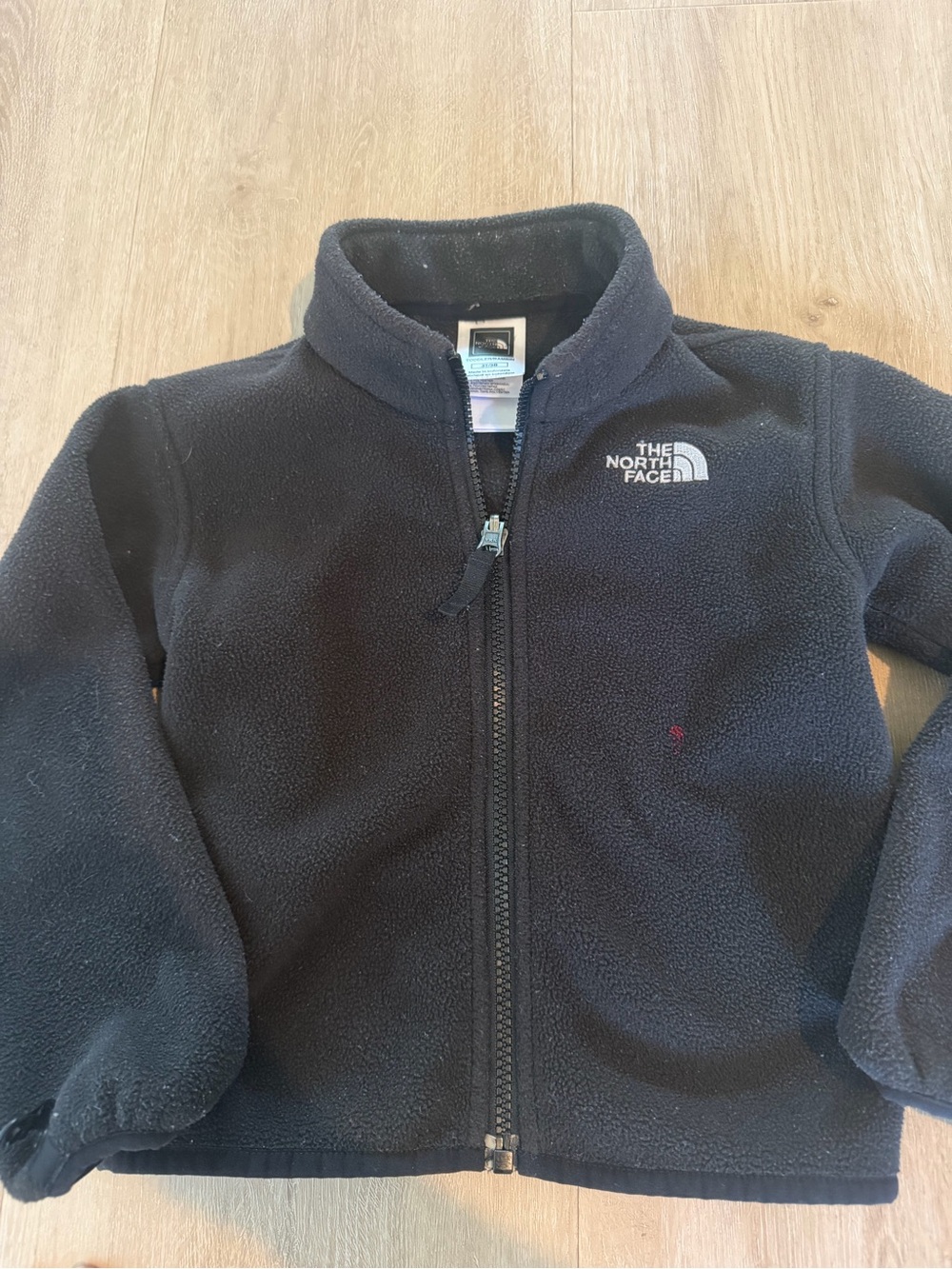 The North Face boys Black Fleece zip Jacket size 3T toddler - Picture 2 of 3